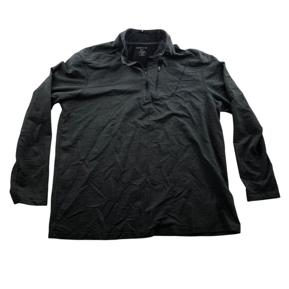SwissTech Mens Sweatshirt Sz 2XL Black Long Sleeve Athleisure Activewear 1/4 Zip - Picture 1 of 10